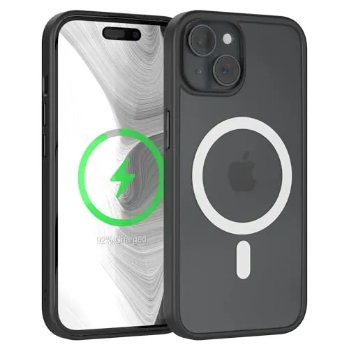 EAZY CASE Ultra Schutz Outdoor Hülle kompatibel mit iPhone 15 kompatibel mit Qi-Charging, hochwertige Schutzhülle mit Aufprallschutz, Stoßfest, Kratzfest, Handyhülle mit Kameraschutz, Schwarz