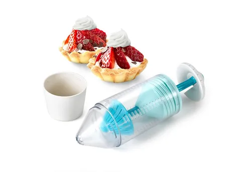 Betty Bossi Deco Cream Whipper – Vielseitiger Sahnesyphon für kreative Dekoration - Schlagsahnebereiter mit 2 Funktionen: Sahne schlagen und dekorieren. Ideal für Kuchen und Desserts, einfach in der Handhabung und hochwertig verarbeitet.