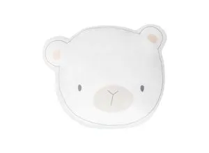 Kikkaboo Babykissen Plüschtier, Kuschelkissen, Figurenkissen, ab Geburt weiß