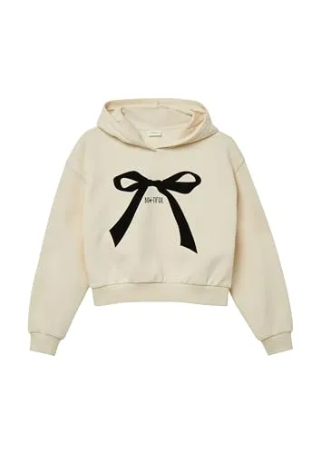 s.Oliver Kuscheliger Cropped Oversize Hoodie mit Print
