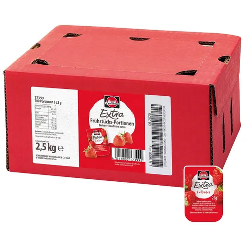 Schwartau Extra Erdbeere Portionen, 100x25g von SCHWARTAU