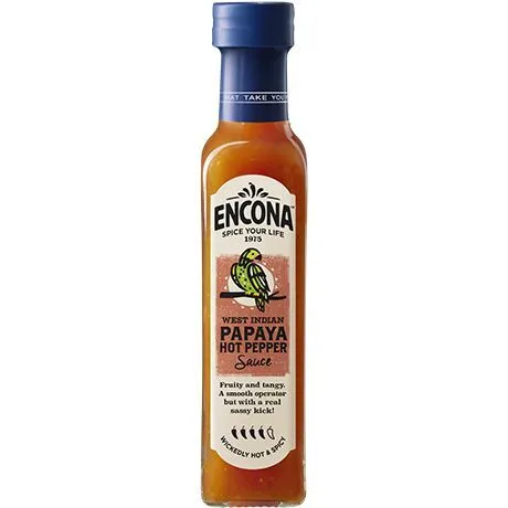 ENCONA West Indian Papaya Hot Pepper Sauce 142ml |  Papaya Scharfe Chilisauce
