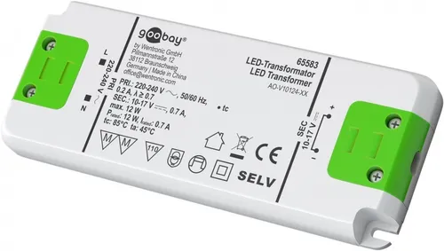 LED-Konstantstrom-Trafo 700 mA, 12 W, superflach
