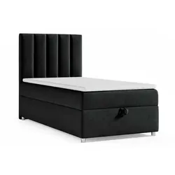 Trinity K10 Einzelbett 80x200 mit Bonell Federkernmatratze - Elegantes Boxspringbett mit Matratze und Stauraum, ideal für erholsamen Schlaf und eine stilvolle Schlafzimmergestaltung.