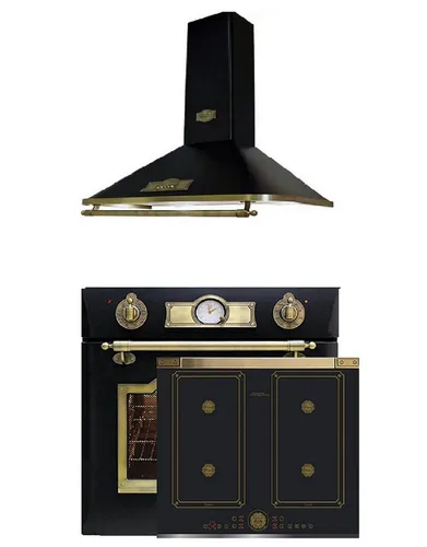 Kaiser Küchengeräte Backofen-Set Retro Elektro Backofen 60 cm + Induktionskochfeld 60 cm