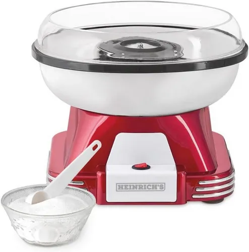 Heinrich's Zuckerwattemaschine HZW 8322 - Zuckerwattemaschine mit extra großer Schüssel, ideal für Partys und Events, leicht zu reinigen dank abnehmbarer Teile.