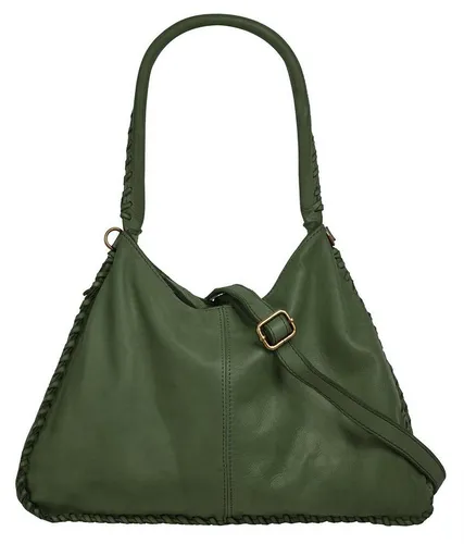 Samantha Look Shopper Damen 021266 dunkelgrün - Elegante Handtasche aus 100% Rindleder, ideal für den Alltag mit viel Platz und praktischen Fächern. Der abnehmbare Schultergurt sorgt für flexiblen Tragekomfort.