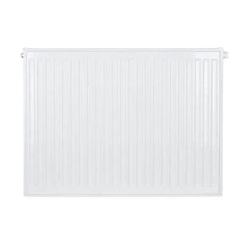 Belrad® Heizkörper Typ 11, flacher Universalheizkörper mit 6 Anschlüssen, modern, kompakt & energiesparend, Wandmontagefähig, ideal für Wohnzimmer, Bad & Gäste-WC, Flachheizkörper weiß 600x400 mm