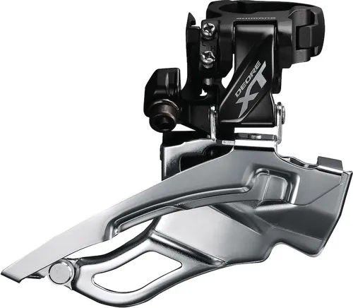 Shimano Deore XT FD-T8000 Umwerfer - Vorderer Fahrradumwerfer für 3x10 Schaltung, bietet präzise Schaltvorgänge und hohe Zuverlässigkeit für anspruchsvolle Mountainbike-Touren.