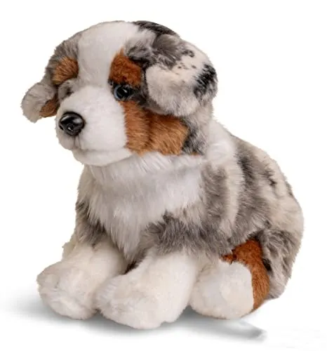 Uni-Toys Kuscheltier Australischer Schäferhund 22 cm - Kuscheltiere aus 100 % recyceltem Füllmaterial, lebensecht und flauschig weich – perfekt zum Spielen, Sammeln oder Verschenken!