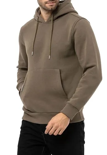 Cipo & Baxx Herren Hoodie Sweatshirt CL557 Khaki – Stylischer Pullover im Casual Streetwear Look mit Kapuze & Kängurutasche – Bequemes Oberteil für Alltag & Freizeit - CL557 Khaki XXL