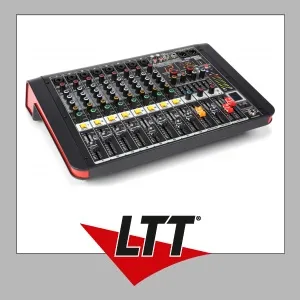 Power Dynamics PDM-M804A 8-Kanal-Musikmischpult mit Verstärker