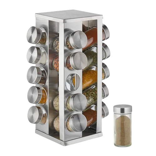 Gewürzkarussell Gewürzregal Gewürzhalter Gewürzorganizer Gewürzspender 20 Gläser