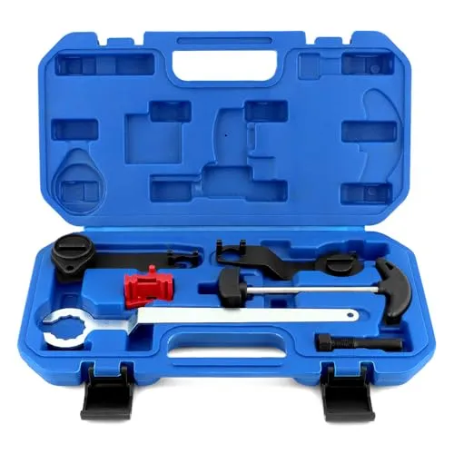 QWORK® Kfz Zahnriemen Werkzeug Set, Nockenwellen Motoreinstellwerkzeug, Kompatibel mit Audi A3, Golf 7, VAG EA211 Serie 1.2L 1.4L 1.4T 1.5T 1.6L FSI TSI TFSI Motoren