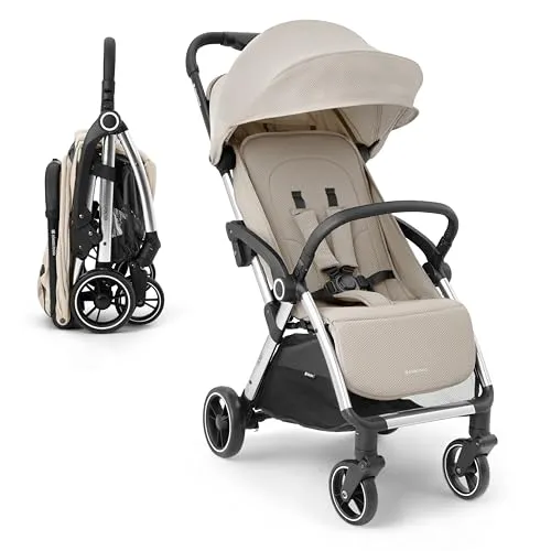 KikkaBoo EDEN Buggy – Ultraleichter Kinderwagen bis 22 kg - KINDERWAGEN FÜR BABYS & KINDER: Ab Geburt bis 22 kg, kompakt und ideal für Reisen. Mit automatischem Faltmechanismus und 360° drehbaren Vorderrädern für müheloses Handling.