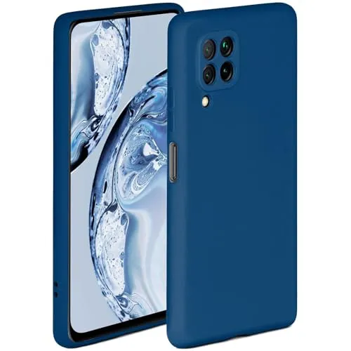 ONEFLOW Soft Case für Huawei P40 Lite Hülle aus Silikon mit Kameraschutz, Silikonhülle mit erhöhtem Schutz fürs Display, Backcover Schutzhülle, weiche Handyhülle, Blau