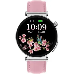 Neo 2 Rosé Smartwatch mit Lederarmband
