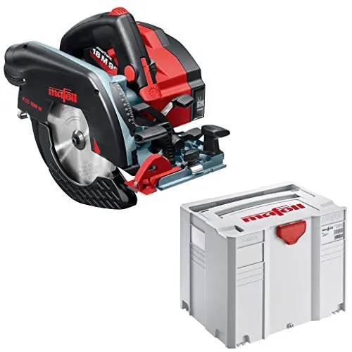 Mafell Akku Handkreissäge K 55 18M bl PURE - Hochleistungs-Handkreissäge für präzise Schnitte bis 58 mm, mit innovativem FLIPPKEIL für optimalen Benutzerkomfort und stufenlos einstellbarer Drehzahl für verschiedene Materialien.