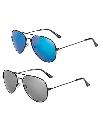 UrbanSky Sonnenbrille für Herren 2er-Pack, klassische Modelle (Encounter)