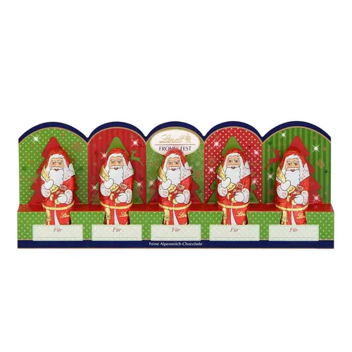Lindt Mini Weihnachtsmänner aus Alpenvollmilchschokolade 50g