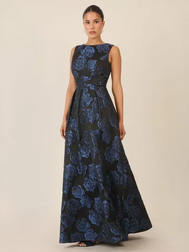 Apart Abendkleid mit Jacquard-Rosenstruktur