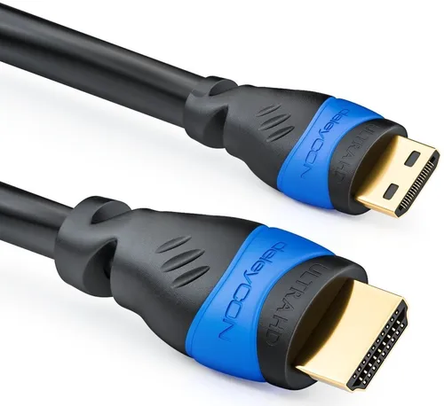 deleyCON deleyCON 3m mini HDMI Kabel - 2.0 / 1.4a kompatibel - High Speed mit HDMI-Kabel