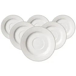 Ritzenhoff & Breker Isabella Kaffeeuntertasse 6er Set - Thermobehälter: Elegante Porzellanuntertassen mit erhabenem Floral-Dekor für ein stilvolles Kaffeevergnügen, spülmaschinengeeignet und ideal für jeden Anlass.