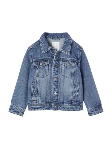 Vertbaudet Jungen Jeansjacke mit Steppnähten blue stone 158/164