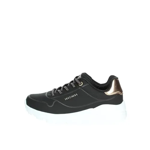 Skechers Uno Lite Metallic Mode 310384L-BLK Schwarz - EU 35 - Sneaker mit metallischen Details und Air-Cooled Memory Foam für ganztägigen Komfort. Ideal für modische Outfits und lässigen Streetstyle.