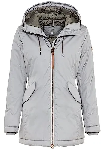 camel active Damen 320420/8F80 Jacket, Silver Grey, 42