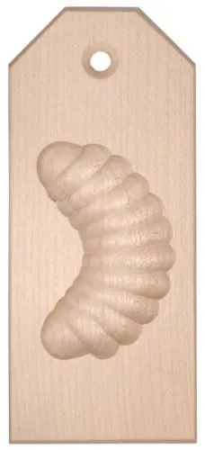 Backform Vanillekipferl aus Holz 14,5 cm