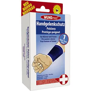 WUNDmed Handgelenkbandage 04-001 blau - Handgelenkschutz - Pflaster & Verbandsmaterial - Effektiver Schutz und Stabilität für das Handgelenk, ideal für Sport und Alltag, atmungsaktiv und mehrfach verwendbar.