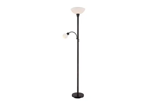 Lindby Stehlampe Elaina mit Leselampe - Standleuchte mit 1 x 15 W LED E27 und 1 x 8 W LED E14, vereint weiches Fluterlicht und zielgerichtetes Licht, ideal für gemütliche Wohnräume.