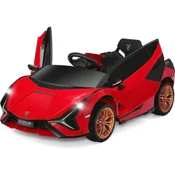 COSTWAY 12V Lamborghini Kinder Elektroauto mit 2,4G-Fernbedienung - Realistisches Kinderauto mit zwei Fahrmodi: selbstständig oder per Fernbedienung steuerbar. Ausgestattet mit LED-Scheinwerfern, MP3-Funktion und sicherem Design für unbeschwerten Fahrspaß.