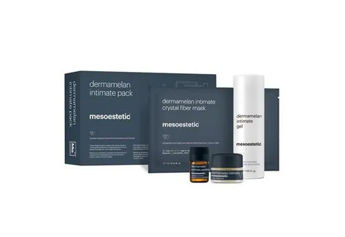 mesoestetic® Anti-Aging-Creme Mesoestetic Dermamelan Intimate Pack - Potenzmittel für gezielte Hautverjüngung, enthält hochwertige Inhaltsstoffe wie Niacinamid und Ferulasäure für ein strahlendes Hautbild.