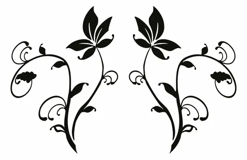 Aufkleber Ranken-Dekor 410 x 290 mm Auto Tattoo