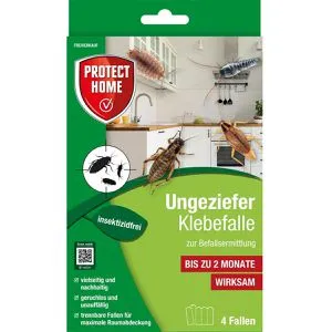 Protect-Home Klebefalle Ungeziefer, für kriechendes Ungeziefer, innen und außen, 4 Stück