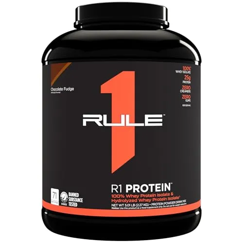 Rule1 R1 Protein (5lbs) Chocolate Fudge Ohne Pfand, 2270 g