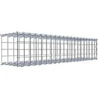 Gabiona Gabione-Anbaukorb Typ 2 - 20 x 100 x 20 cm, Maschenweite 5 x 5 cm - Gabionen-Anbaukorb aus 4 mm starkem, verzinktem Drahtgitter, ideal für individuelle Gartengestaltung und hohen Korrosionsschutz. Komplett mit Montagematerial für einfache Installation.
