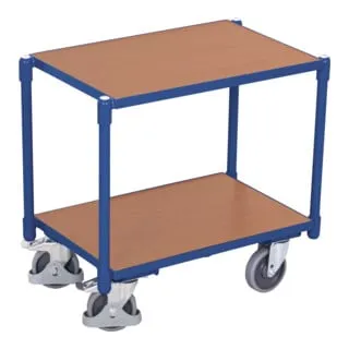 VARIOfit Euro-System-Roller mit 2 Ladeflächen - Kistenroller für Euro-Kästen 600 x 400 mm, mit robustem MDF und einer Traglast von 250 kg. Ideal für den effizienten Transport schwerer Lasten.