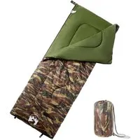 vidaXL Schlafsack - Deckenschlafsack für Erwachsene - Schlafsäcke für Camping und Trekking, leicht und wasserfest, ideal für 3 Jahreszeiten mit bequemem Kordelzug für warme Nächte.