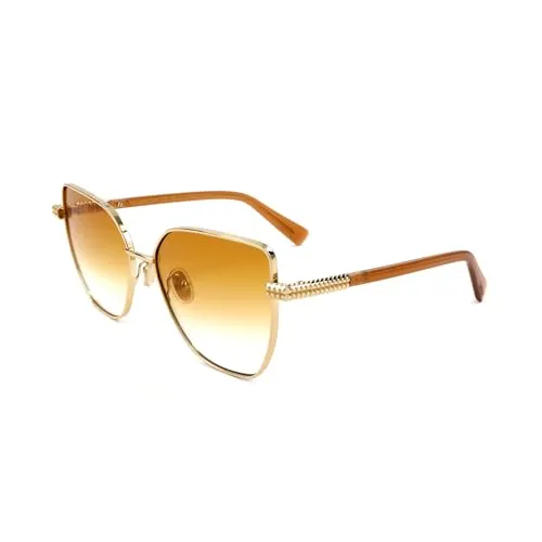 Lanvin LNV132S 746 Gold/Gradient Caramel Sunglasses Woman Metallo, Butterfly, 57