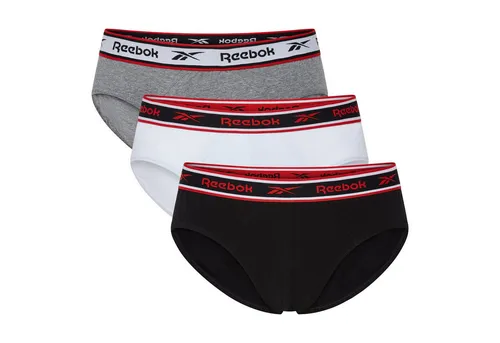 Reebok Men's Chase Boxer Shorts - Bequeme Unterwäsche in Schwarz/Weiß/Grau, Größe M - Herren-Slips aus atmungsaktiver Baumwolle für maximalen Komfort. Ultrastretchiger Bund sorgt für Bewegungsfreiheit und perfekten Sitz den ganzen Tag.