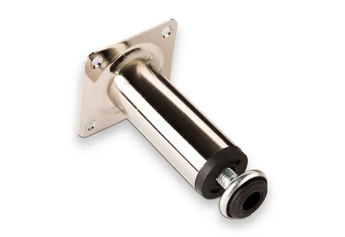 SO-TECH® Möbelfuß mit Höhenverstellung 100-150 mm - Hochwertiger Möbelfuß in Edelstahloptik, höhenverstellbar von 100-150 mm, schützt Ihren Boden durch gummierten Fußbodengleiter. Ideal für individuelle Möbelanpassungen.