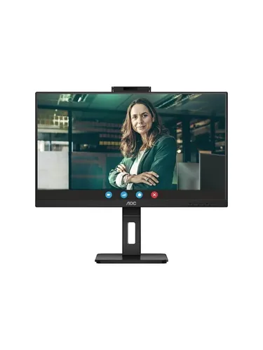 AOC Q27P3CW - 27 Zoll QHD Monitor mit Webcam - Hochwertiger 27 Zoll Quad-HD Monitor mit integrierter 5 MP Webcam, USB-C Dockingstation und RJ45 Anschluss für optimierte Konnektivität und flexibles Arbeiten.