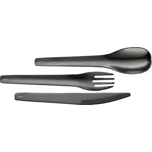 Lurch TO-GO Besteck-Set im praktischen Koffer, 3-teilig, anthrazit