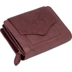 RFID Damen Geldbörse Portemonnaie Geldbeutel Damenbörse Leder Bordeaux (528B)