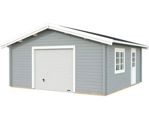 Einzelgarage Palmako Roger 27,7 m² mit Sektionaltor - Gartenhäuser, Geräteschuppen & Carports - Robuste Einzelgarage mit Satteldach, ideal für sicheren Fahrzeugschutz und vielseitige Nutzung.