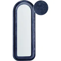 Wandspiegel CULAN 60 cm 160 cm Samtstoff Dunkelblau in blau von Beliani