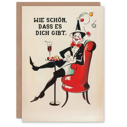 Lustige Geburtstagskarte Wie Schön Dass Es Dich Gibt Lachender Clown